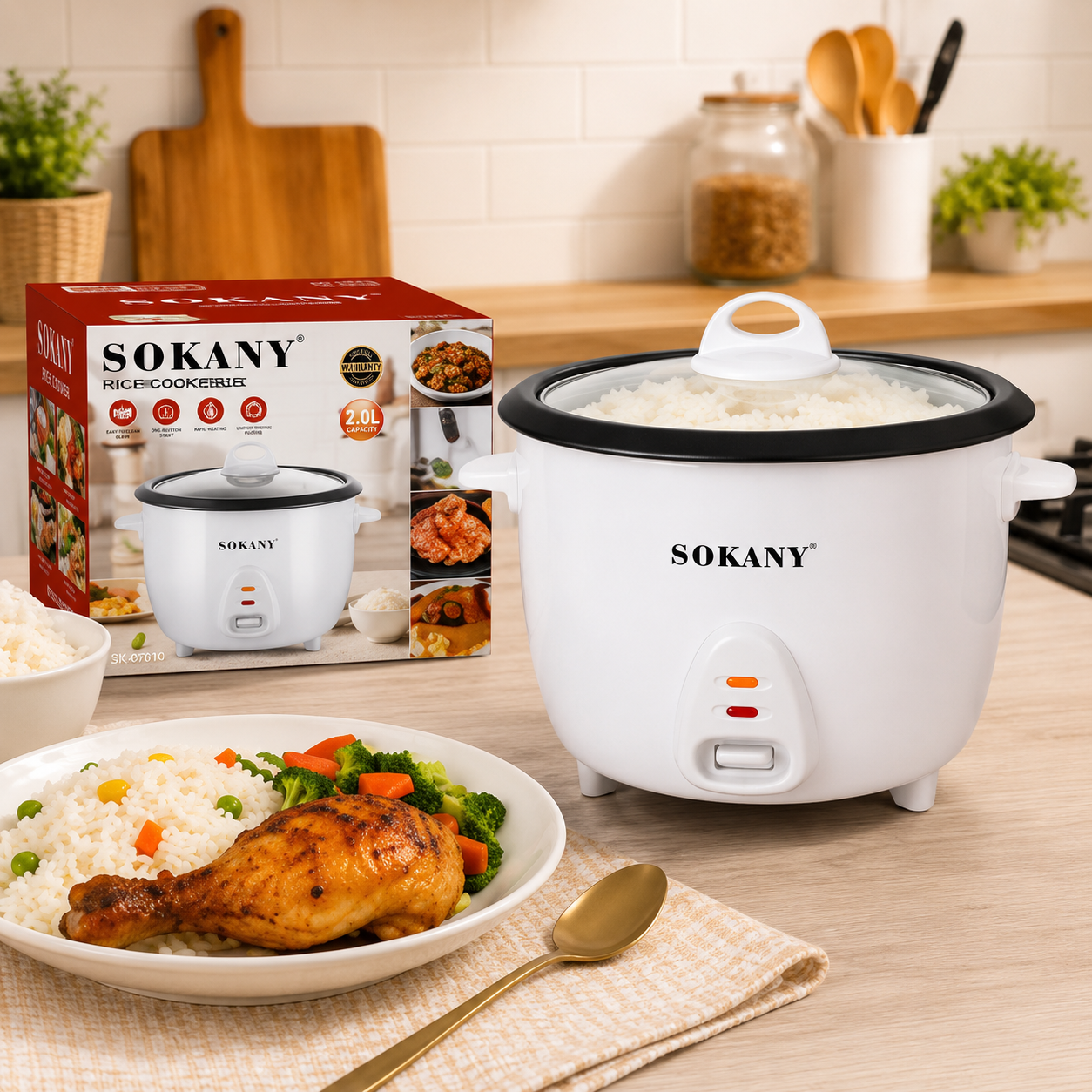 Olla Arrocera Eléctrica Sokany 1,8L