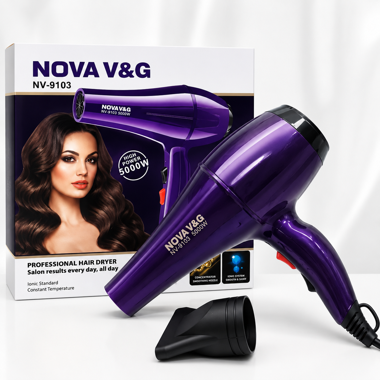 Secador De Cabello Nova Violeta - 5000w