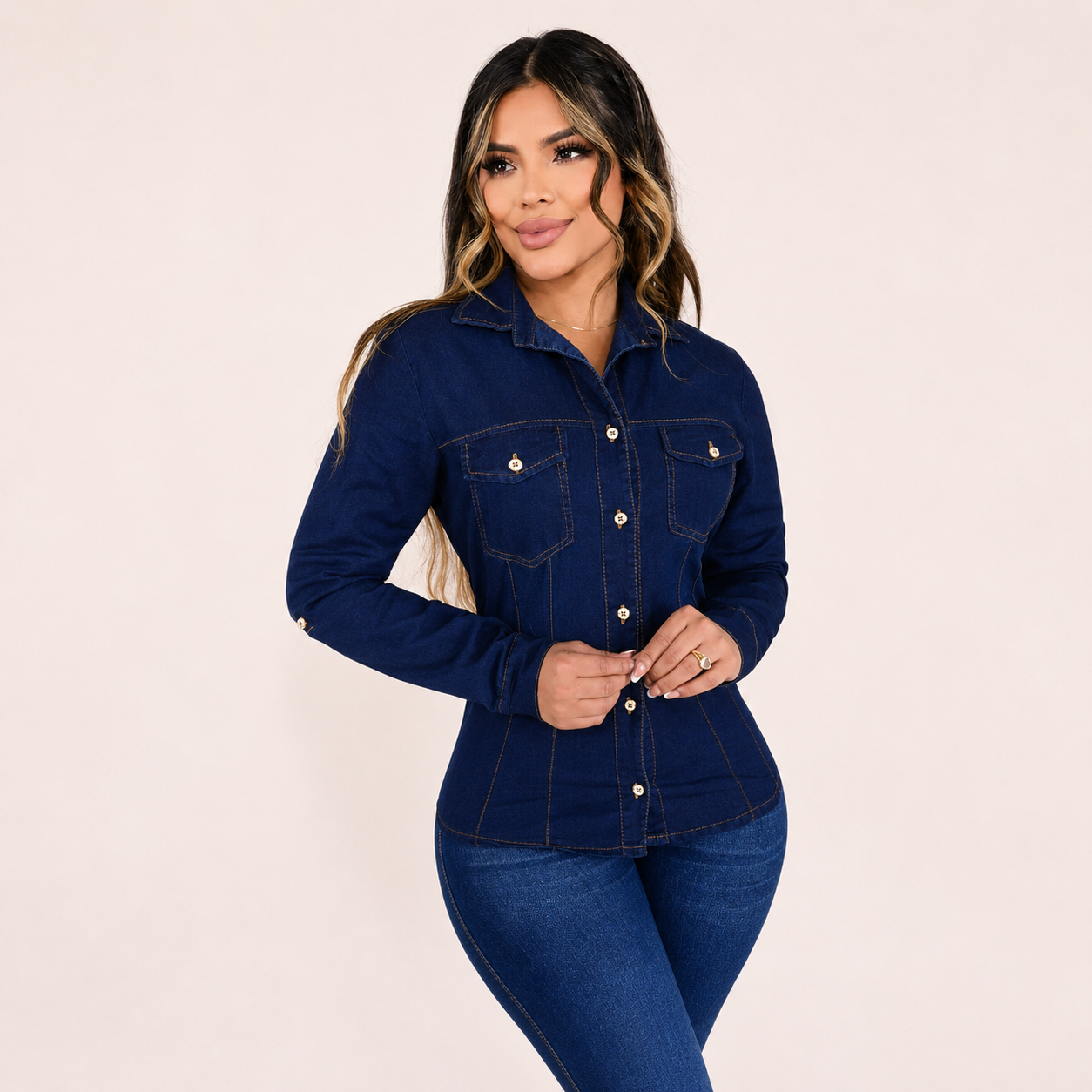 Blusa Vaquera Clásica para Mujer H167