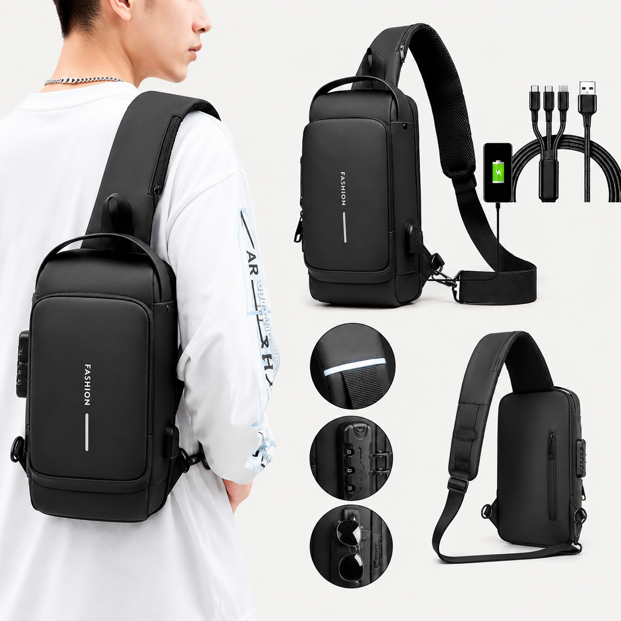 Bolso Bandolera Antirrobo