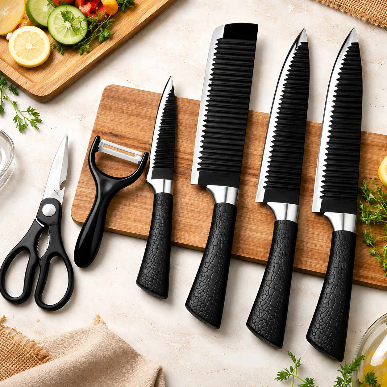 Set De Cuchillos Para Cocina 6 piezas