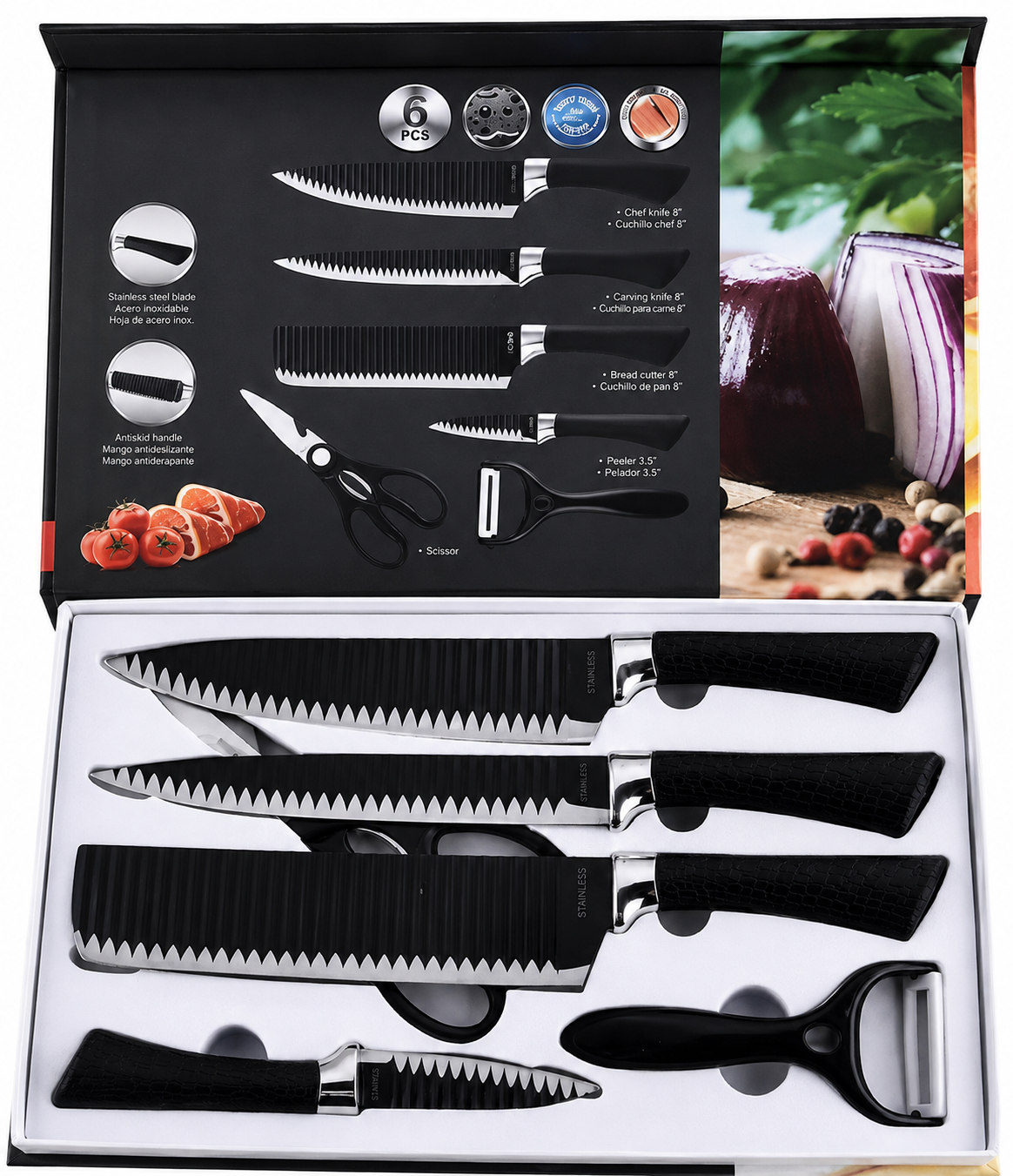 Set De Cuchillos Para Cocina 6 piezas