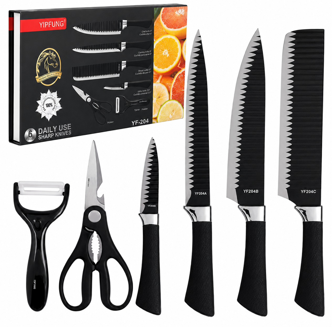 Set De Cuchillos Para Cocina 6 piezas