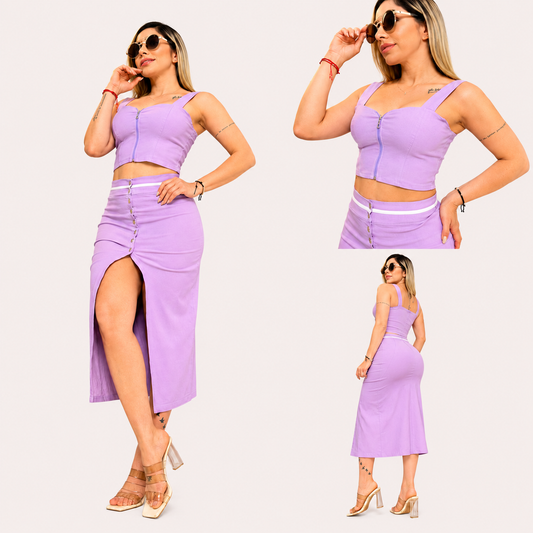 Conjunto Falda Y Blusa en varios colores 2132
