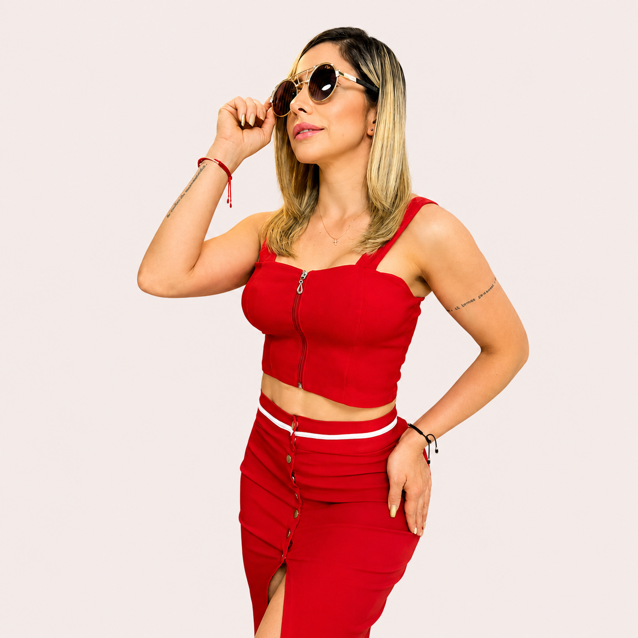 Conjunto Falda Y Blusa en varios colores 2132