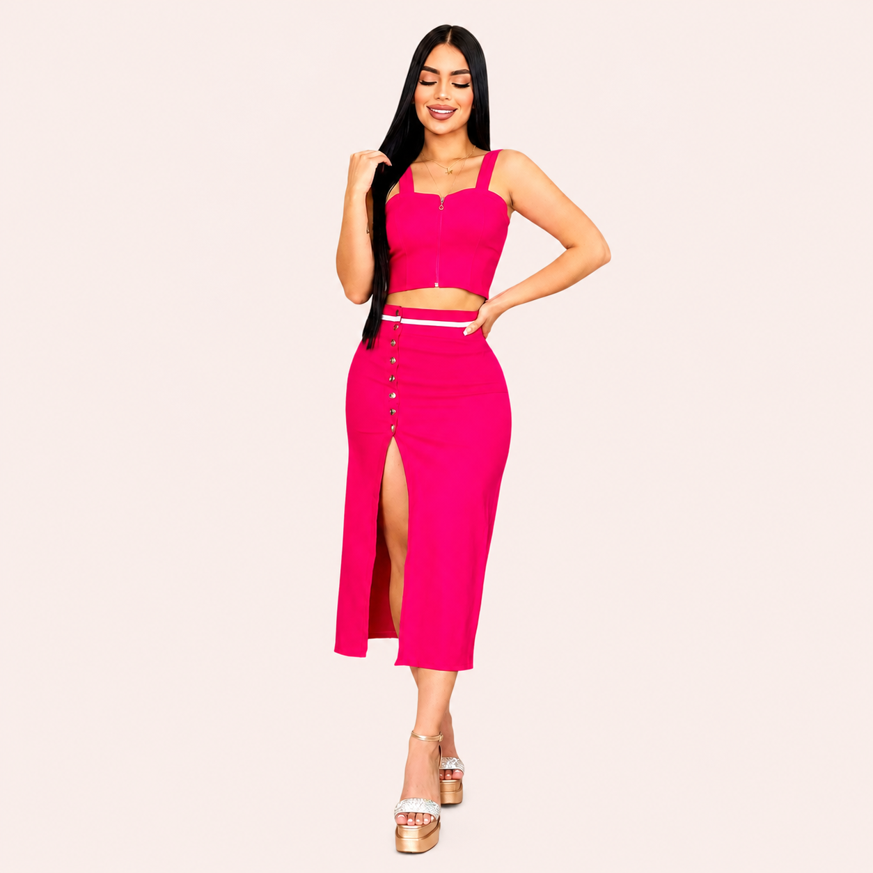 Conjunto Falda Y Blusa en varios colores 2132