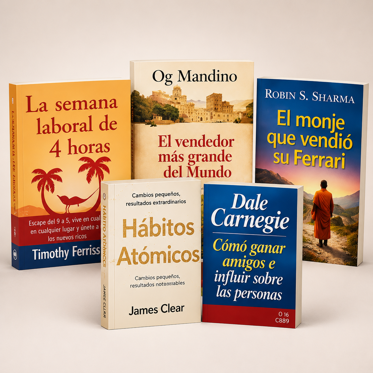 Pack 5 Libros - Mentalidad Millonaria, Habitos y Relaciones