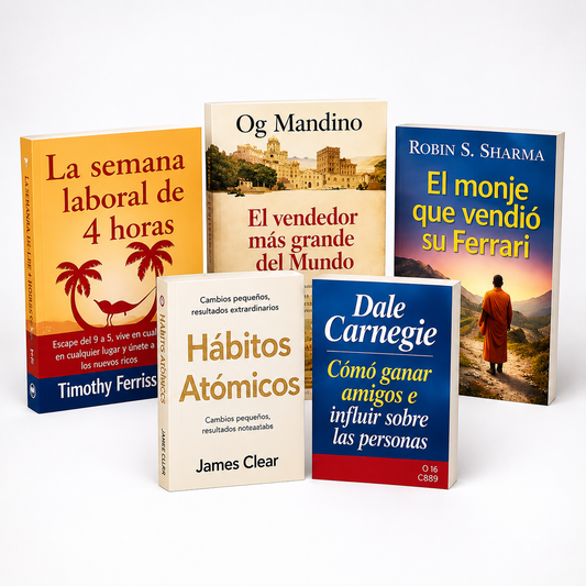 Pack 5 Libros - Mentalidad Millonaria, Habitos y Relaciones
