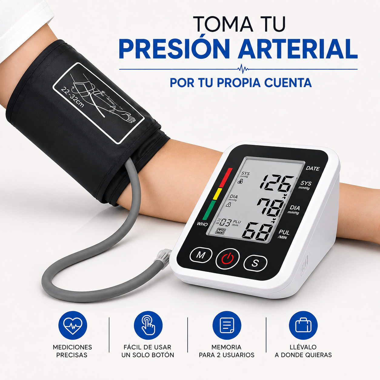 Tensiometro De Brazo Digital Con Voz