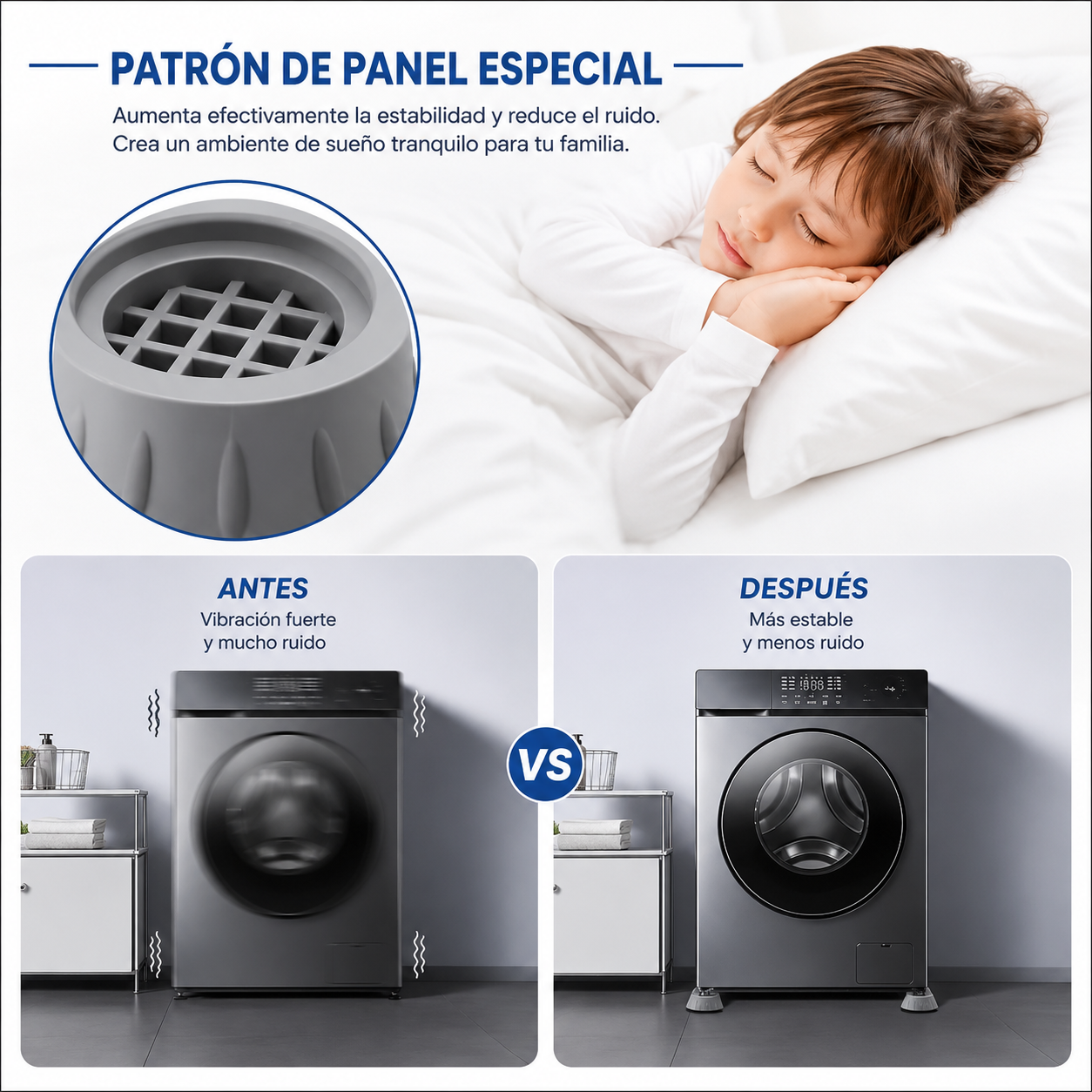 Bases Patas Antideslizantes Para Lavadora Secadora Estufa X4