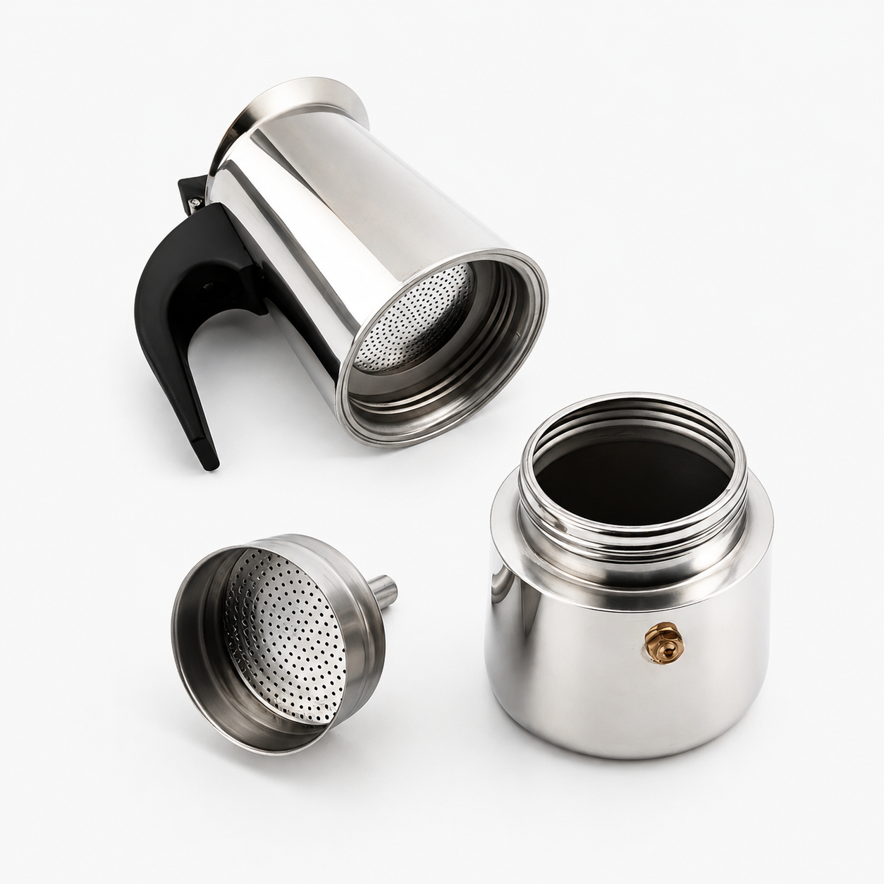 Cafetera Italiana Manual Acero Inoxidable - 450ml 9 Tazas