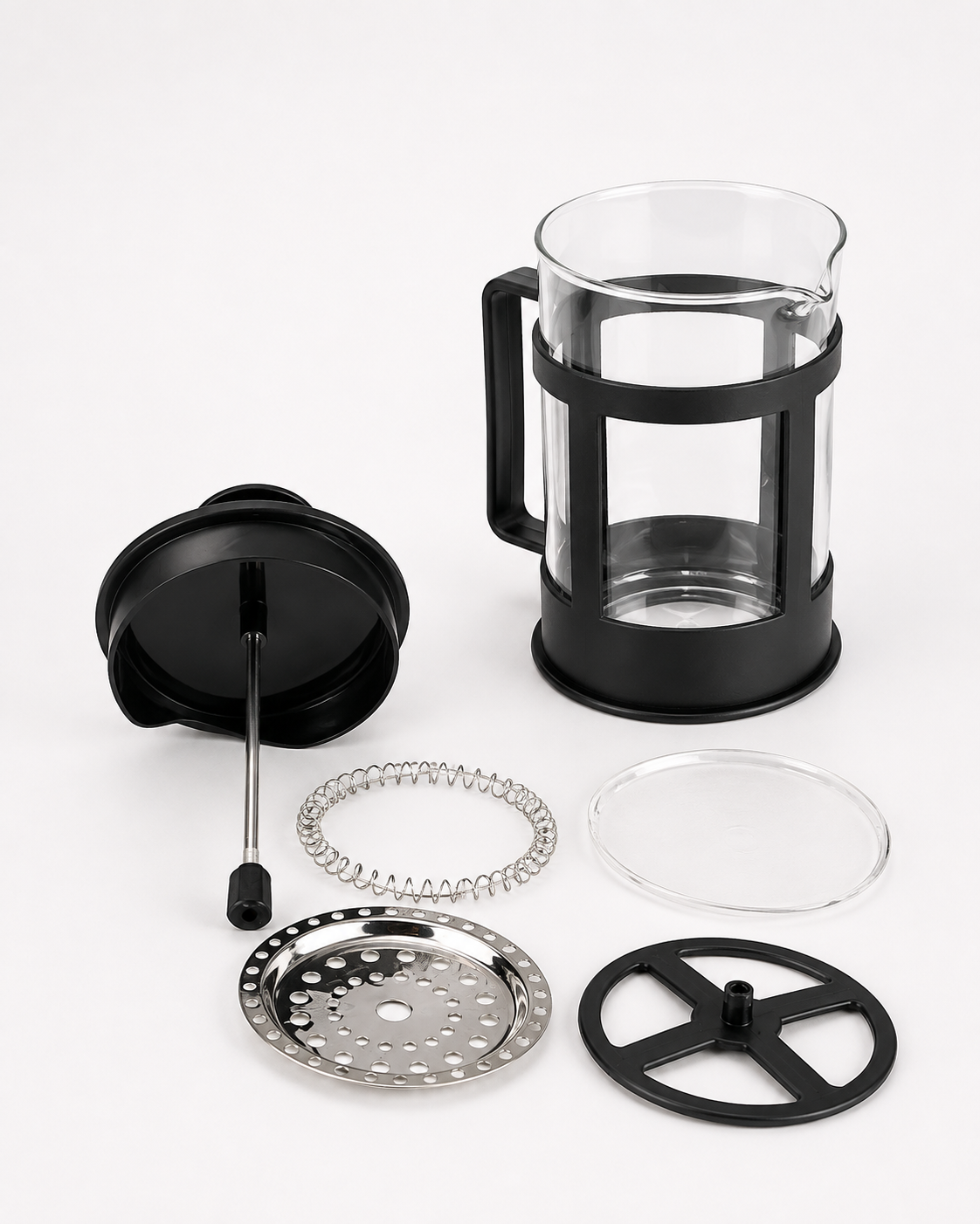 Cafetera Prensa Francesa Vidrio Borosilicato 800ml - Acero Inoxidable