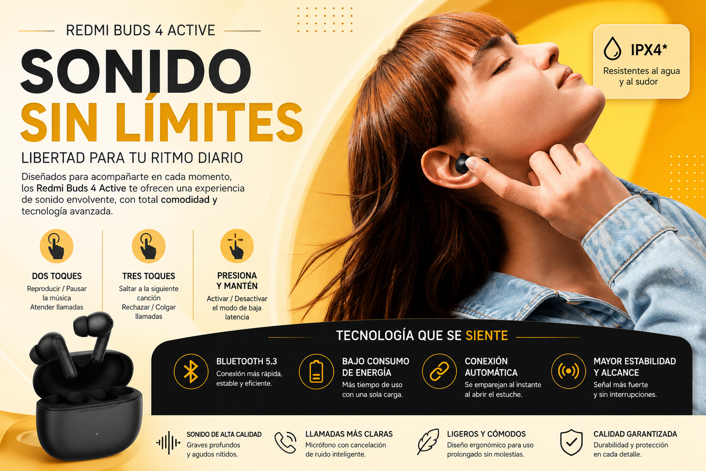 Audífonos Xiaomi Buds 4 Active