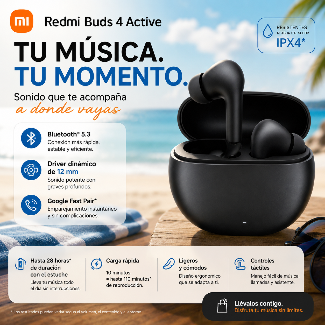 Audífonos Xiaomi Buds 4 Active
