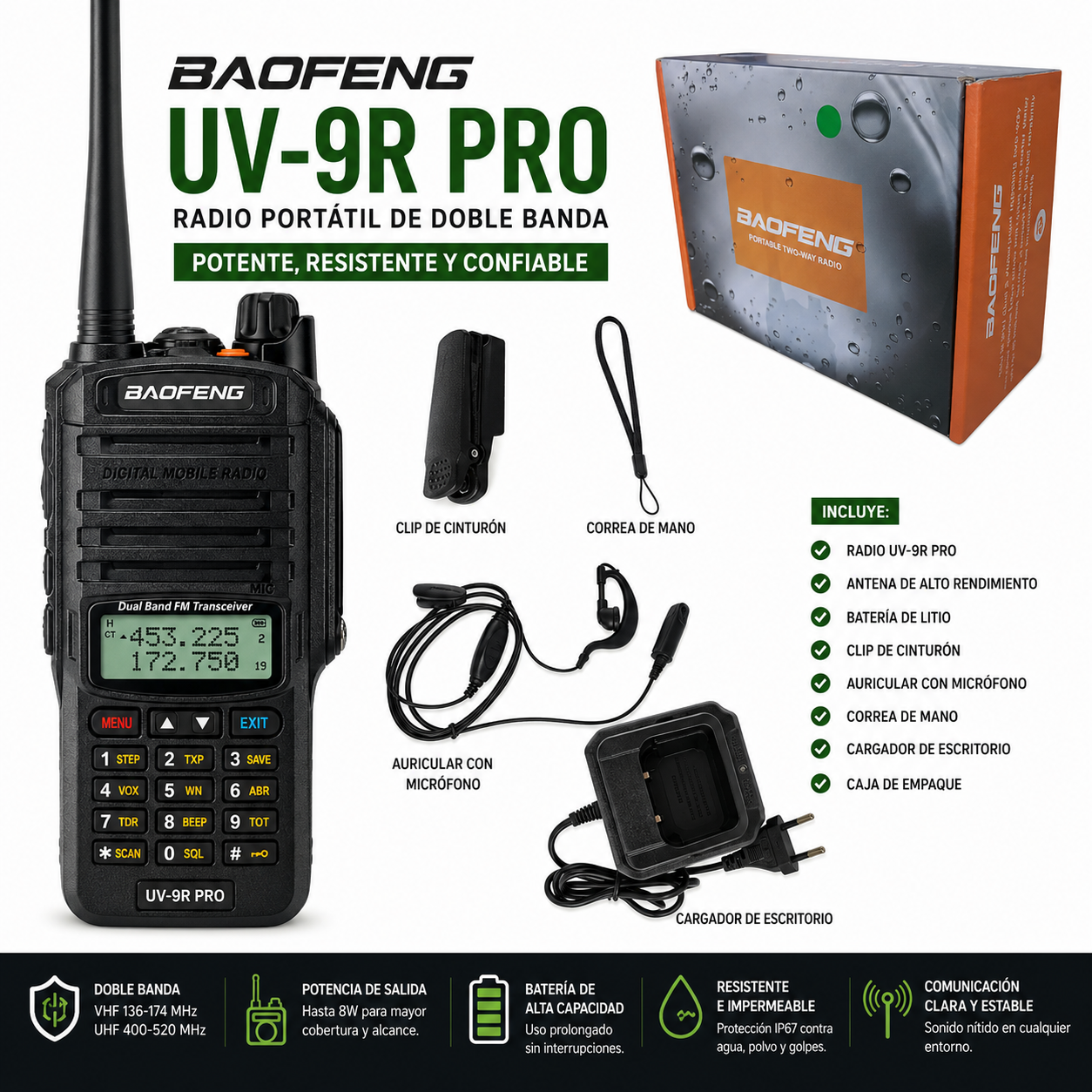Radio Baofeng UV-9R Pro