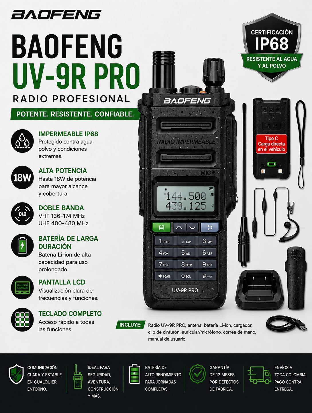 Radio Baofeng UV-9R Pro