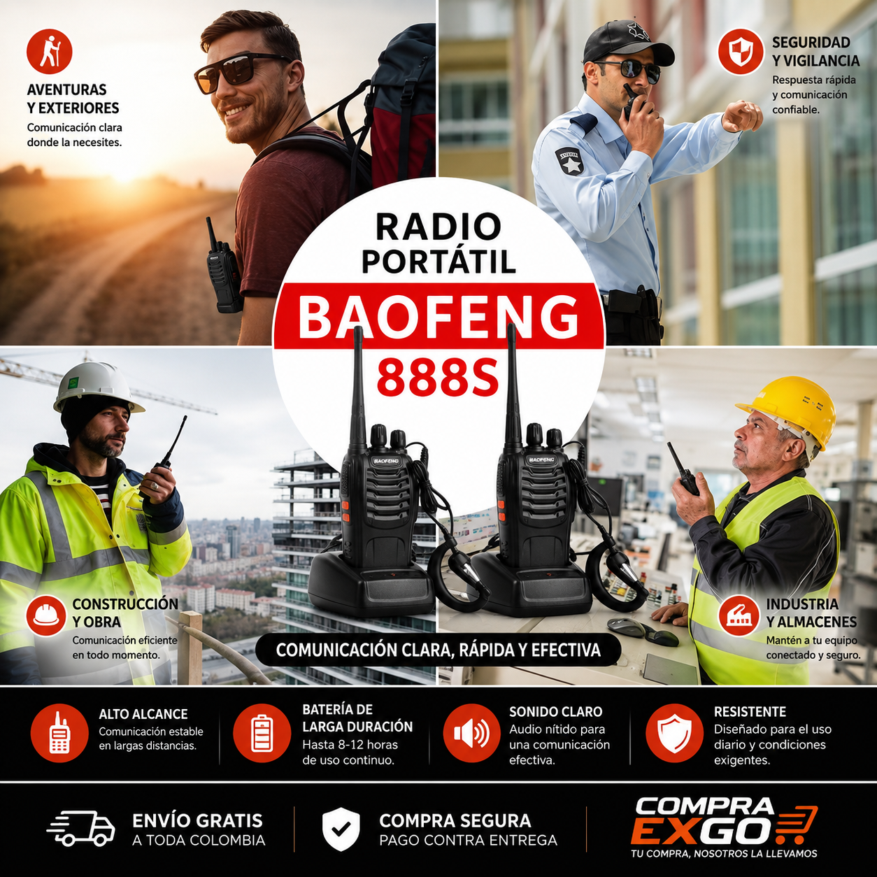 Radios Uhf Baofeng 888 S Con Accesorios