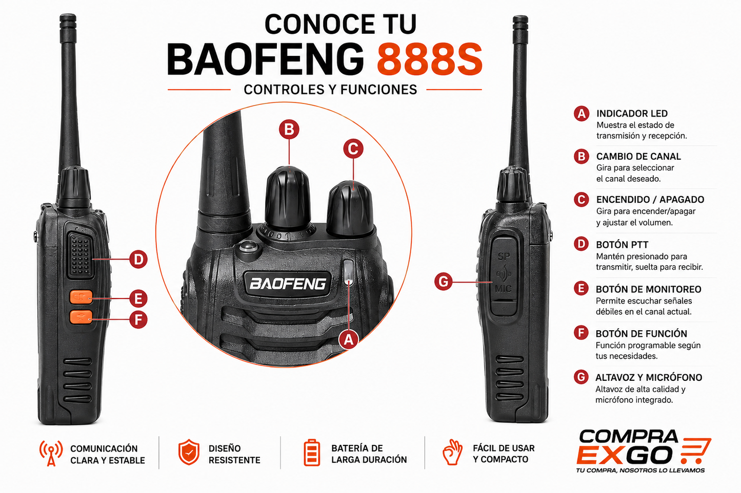 Radios Uhf Baofeng 888 S Con Accesorios