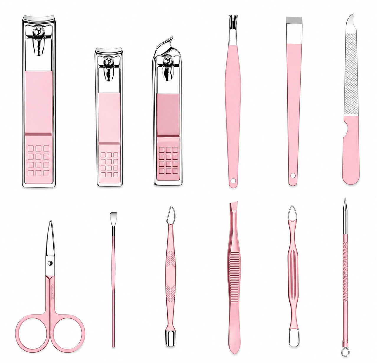 Kit Manicure Pedicure X12 Piezas Viajero