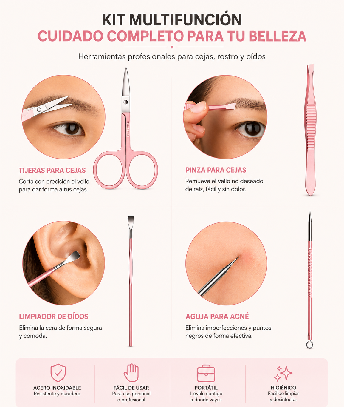 Kit Manicure Pedicure X12 Piezas Viajero
