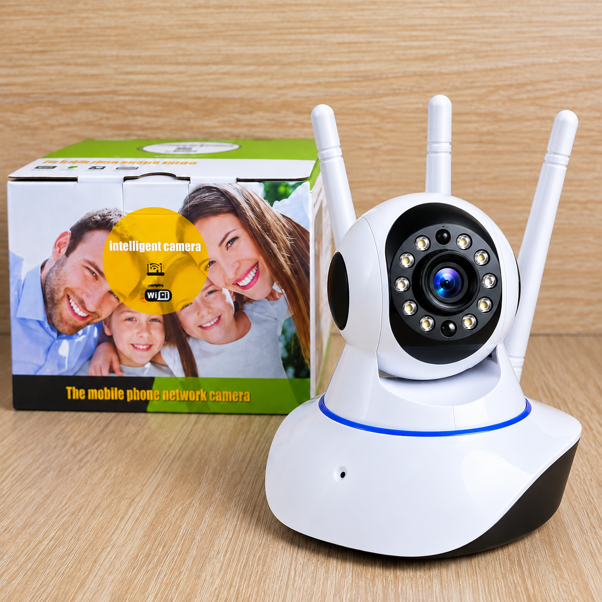 Camara de Seguridad  IP Wifi Full HD 1080p Visión Nocturna - 3 Antenas V-09