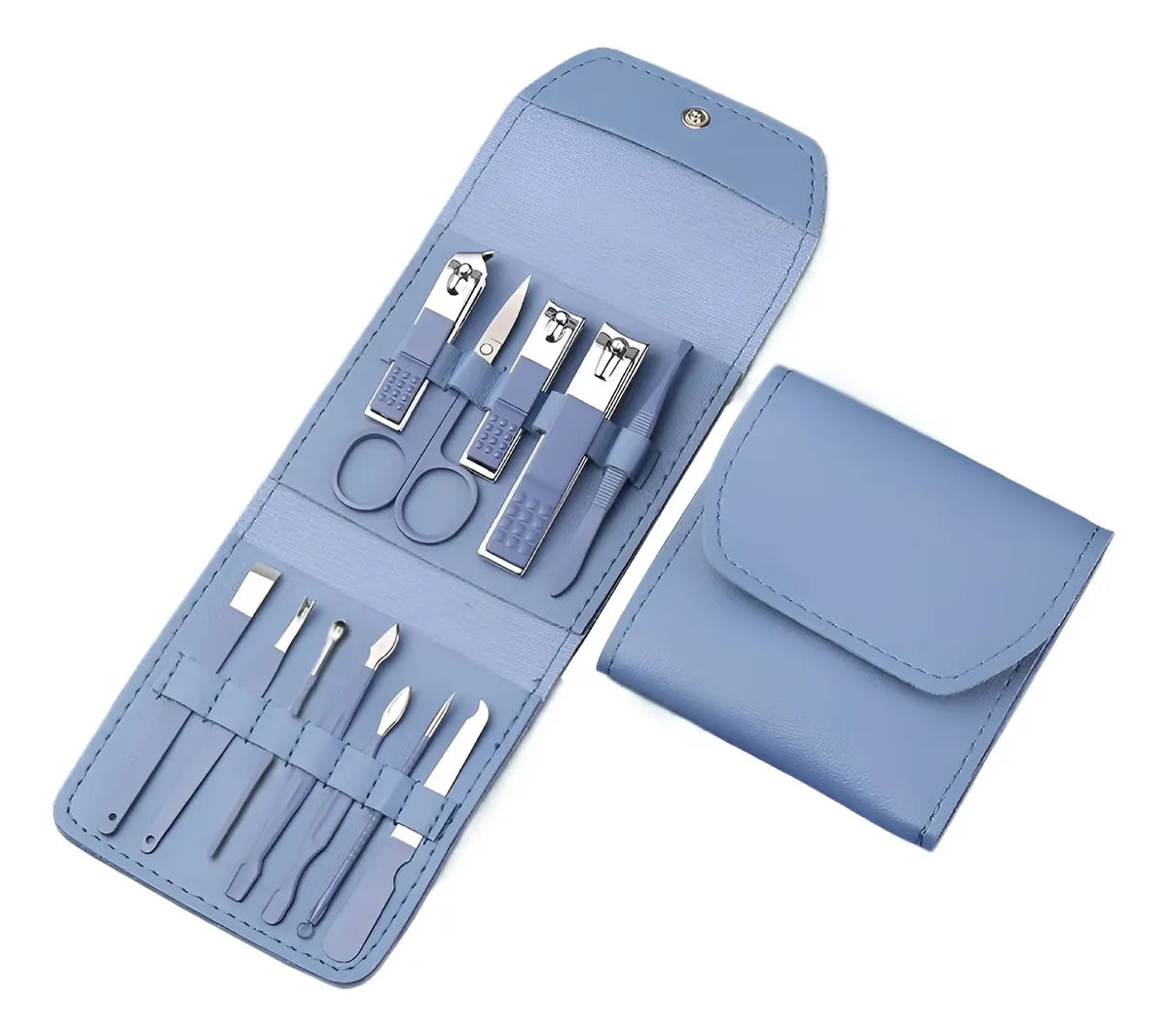 Kit Manicure Pedicure X12 Piezas Viajero